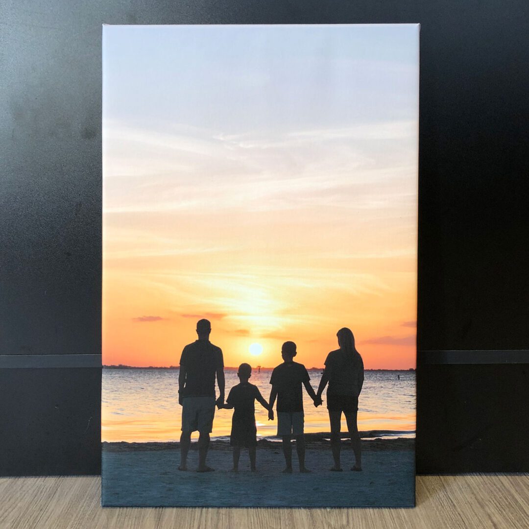 Family Photo on Wrapped Canvas