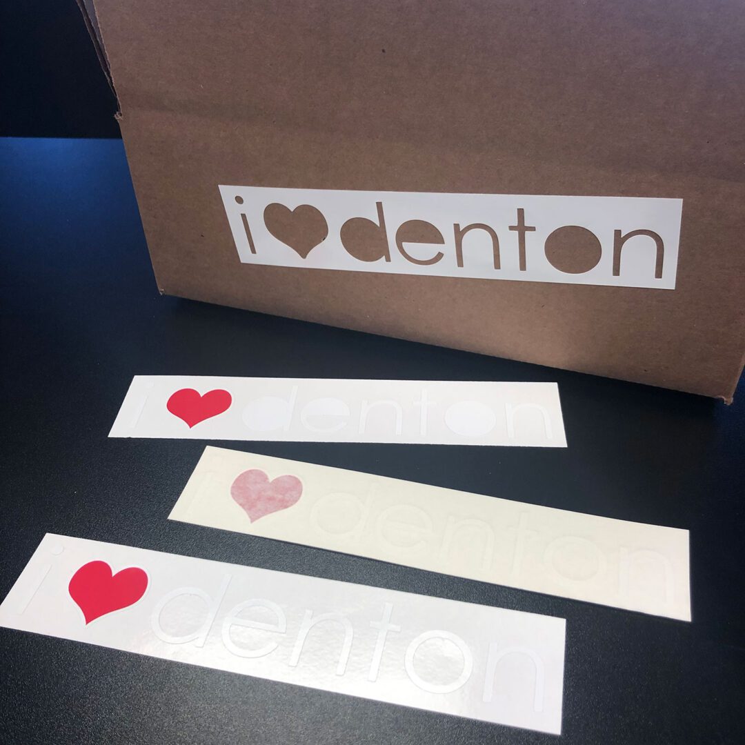 I Love Denton Stickers